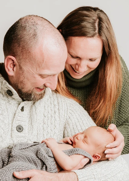 Newborn with mummy and daddy